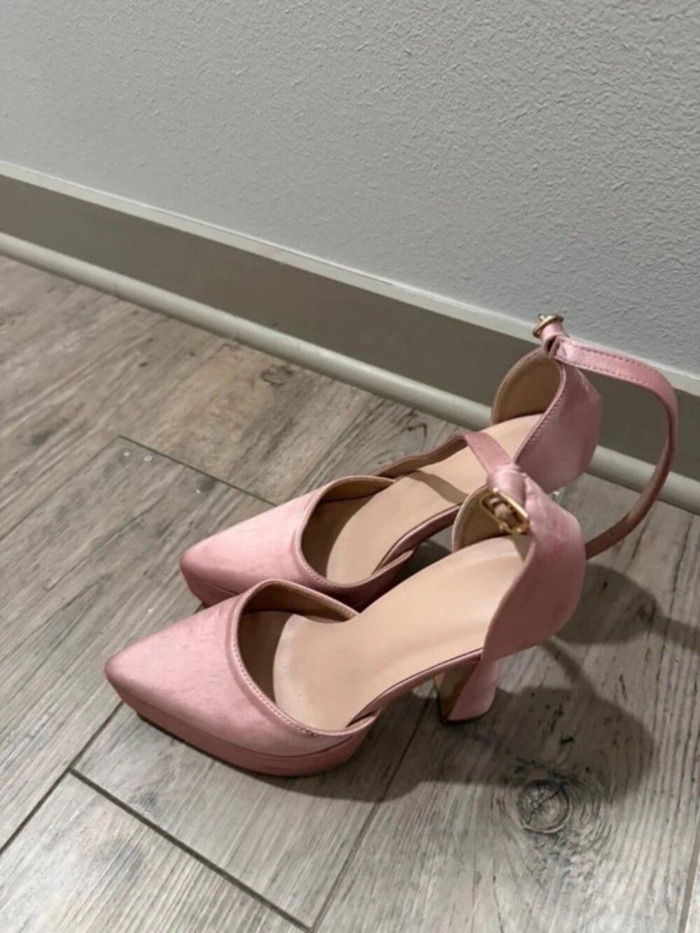 Pink Chunky High Heels